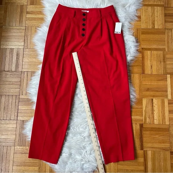 BAR 111 red pleated trousers red size 4 - Picture 6 of 9